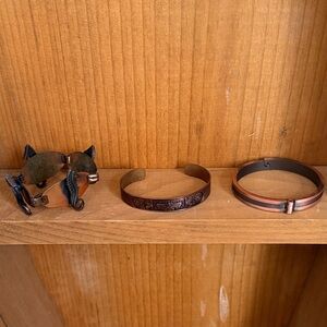 Copper Bracelet Set x3 No marks